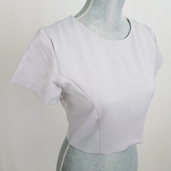 Irada Grey Crop Top Blouse size M - Picture 3 of 6